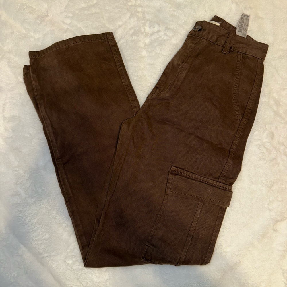 Stradivarius brown cargo pants